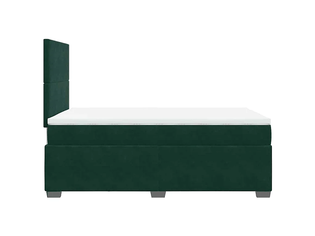 Boxspring met matras fluweel donkergroen 120x200 cm