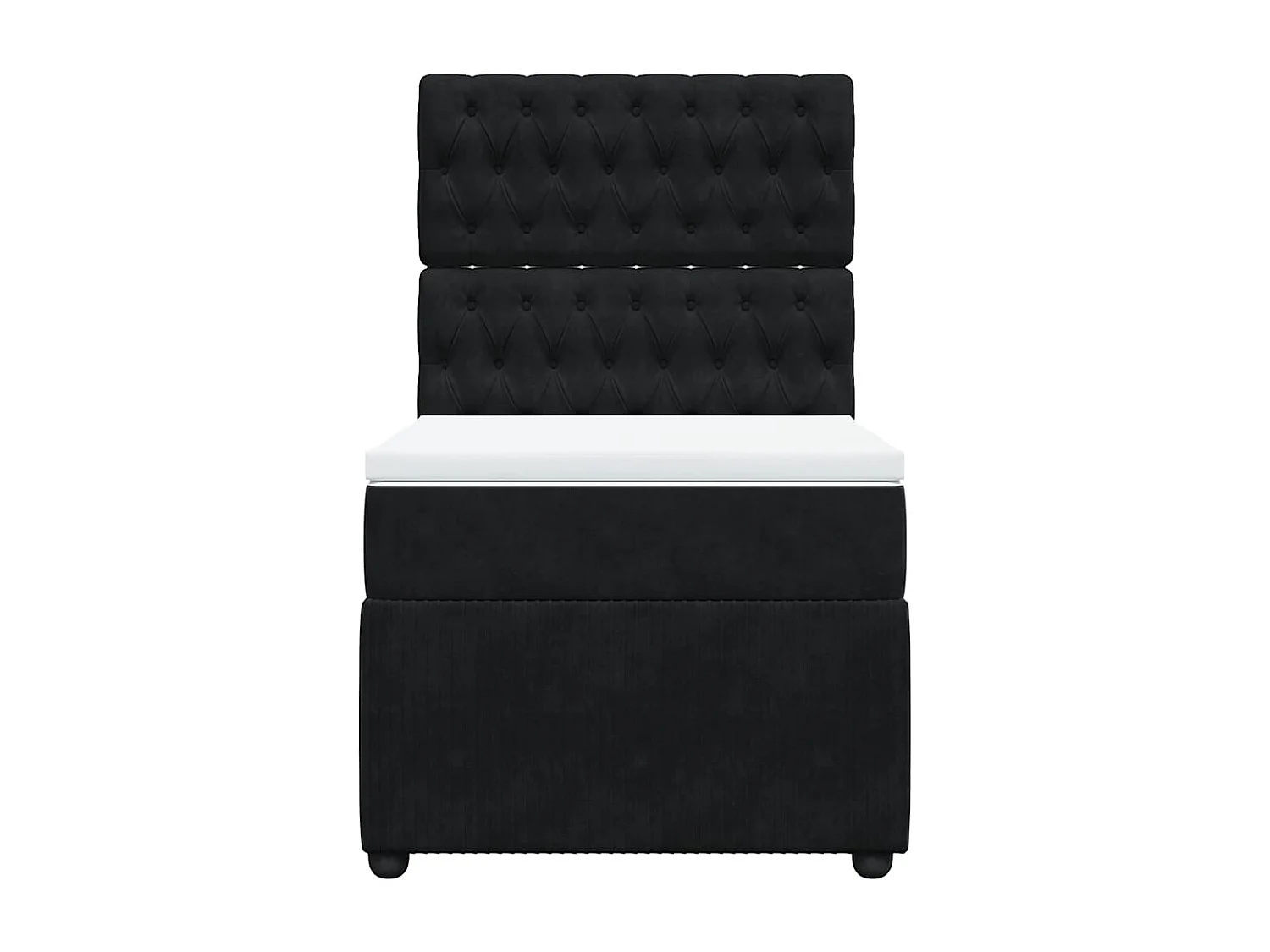 Boxspring met matras fluweel zwart 80x200 cm