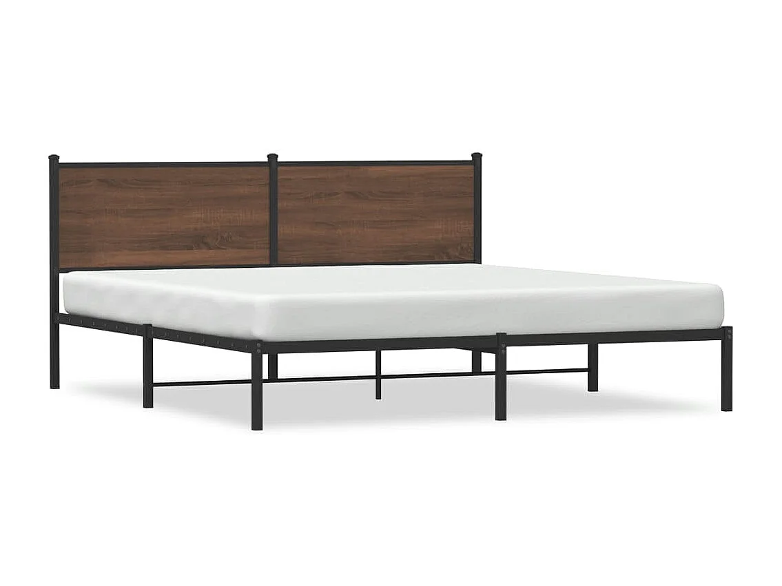 Bedframe zonder matras metaal bruin eikenkleur 180x200 cm