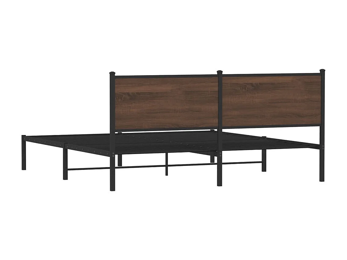 Bedframe zonder matras metaal bruin eikenkleur 180x200 cm