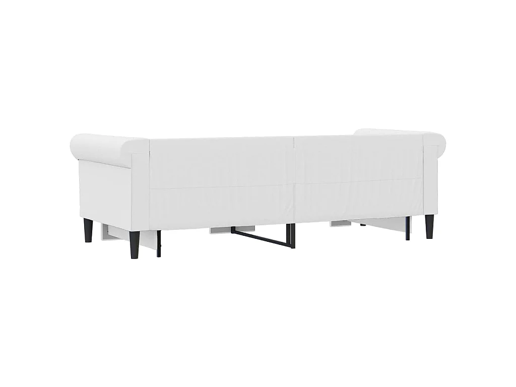 Lit de jour avec gigogne sans matelas blanc 90x200 cm