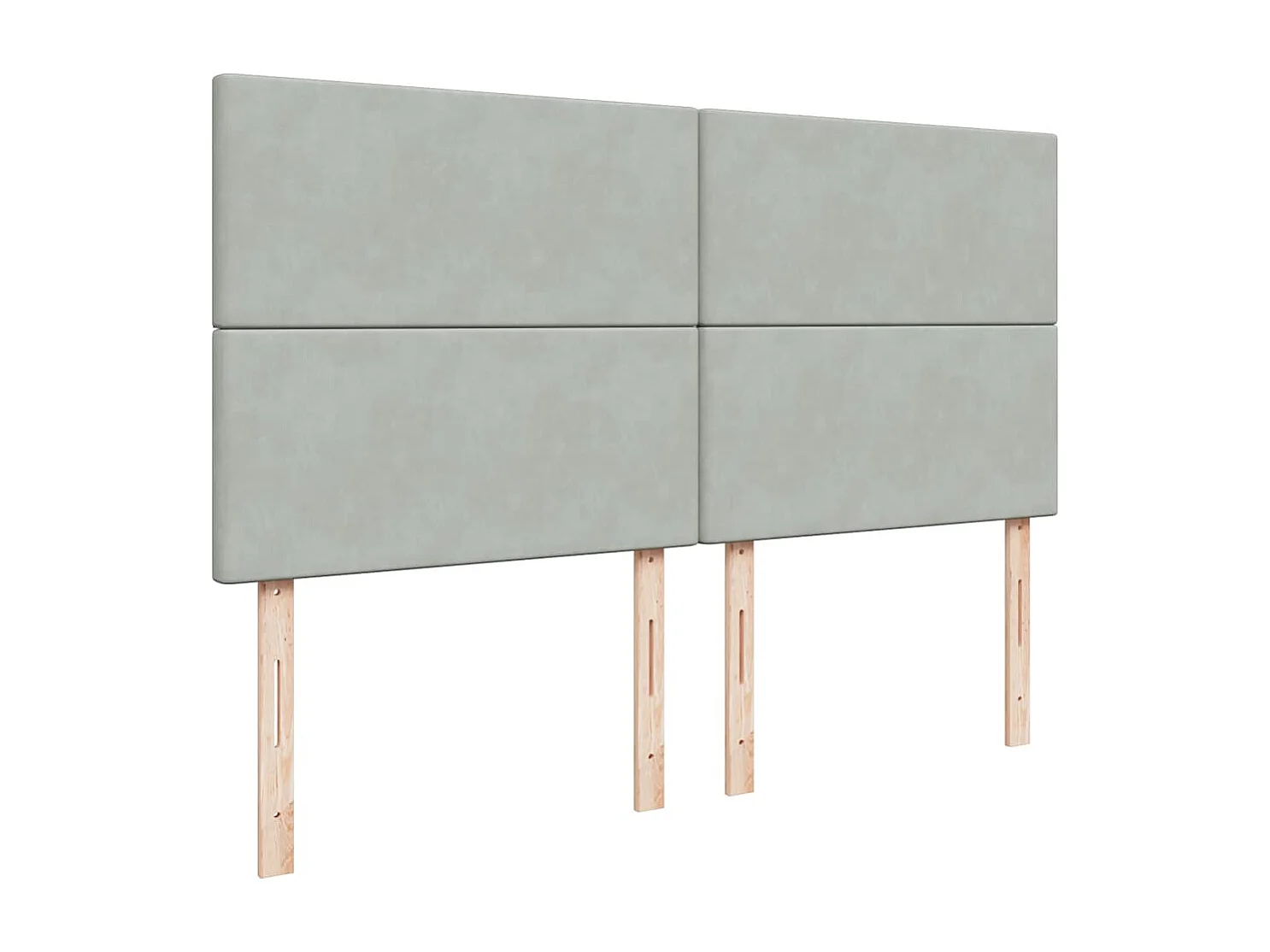 Giroletto a Molle con Materasso Grigio Chiaro 180x200cm Velluto