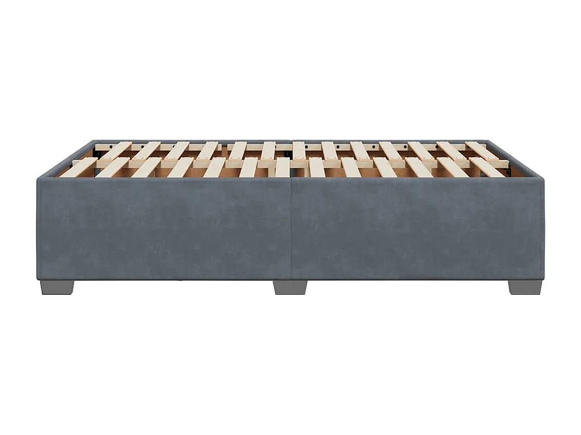 Giroletto senza Materasso Grigio Scuro 120x190 cm Velluto