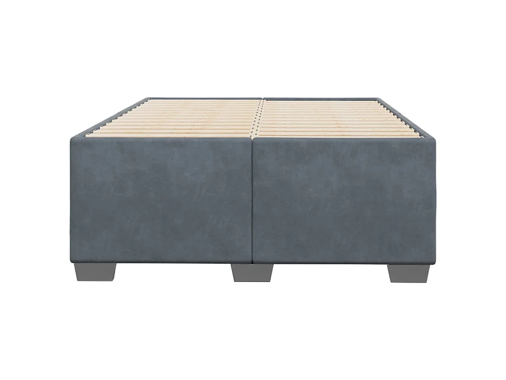 Giroletto senza Materasso Grigio Scuro 120x190 cm Velluto