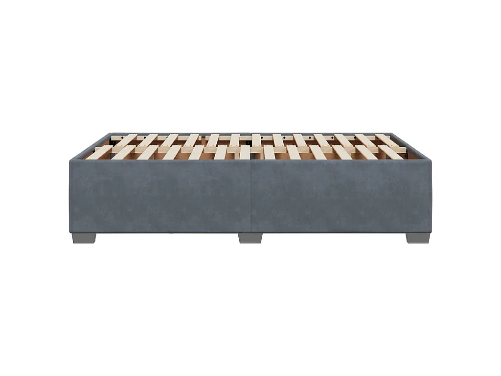 Giroletto senza Materasso Grigio Scuro 120x190 cm Velluto