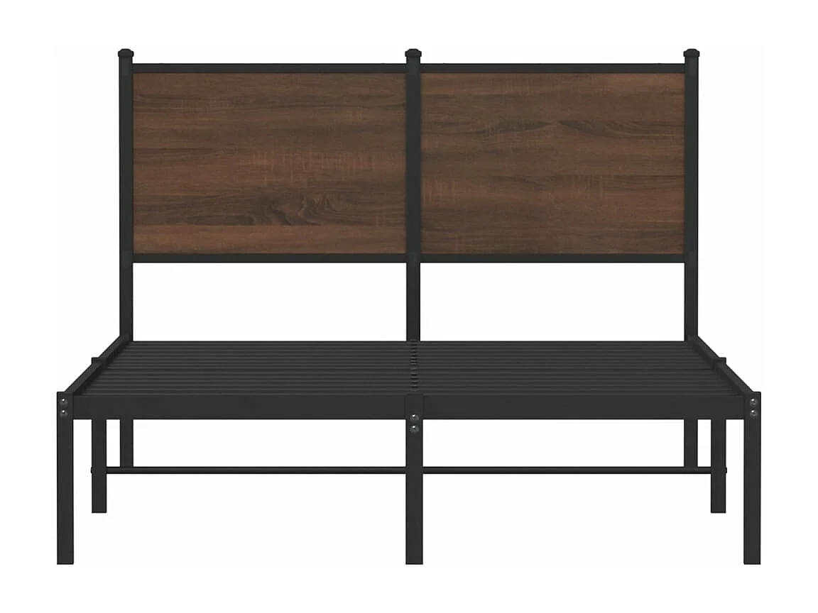 Giroletto senza Materasso in Metallo Rovere Marrone 120x200 cm