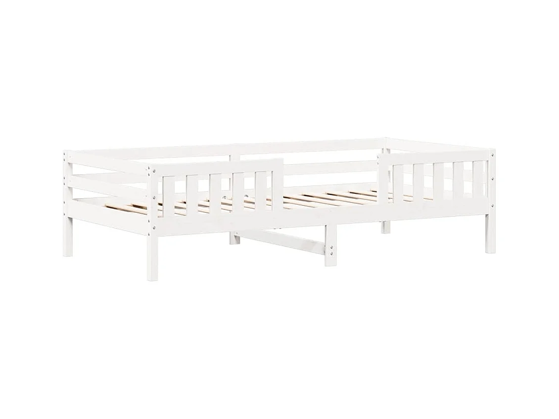 Bedframe met huisje massief grenenhout wit 80x200 cm