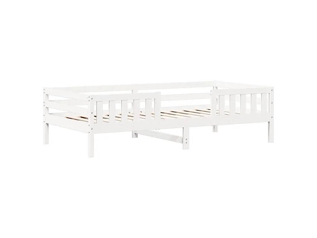 Cadre de lit avec toit sans matelas blanc 80x200 cm