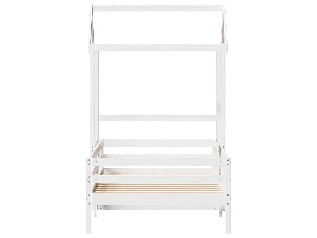 Cadre de lit avec toit sans matelas blanc 80x200 cm