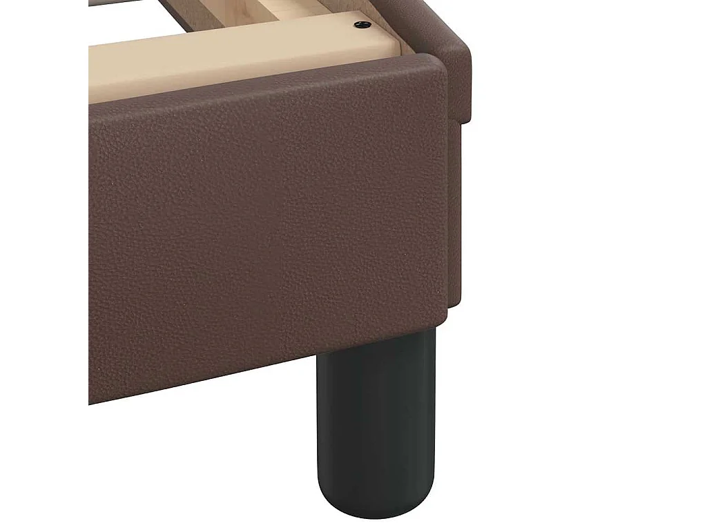 Cadre de lit Viana sans matelas marron 160x200 cm similicuir
