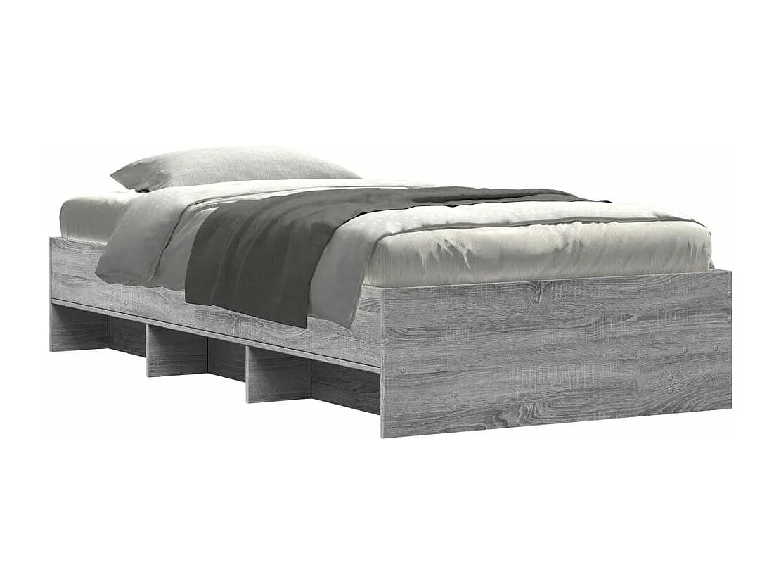 Cadre de lit sans matelas sonoma gris 90x190 cm
