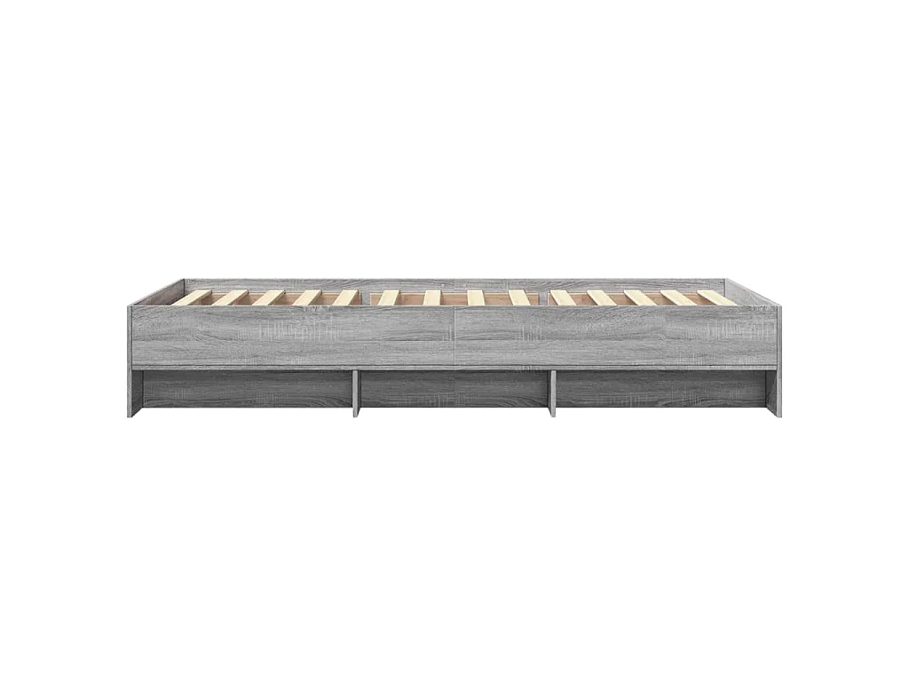 Bedframe bewerkt hout grijs sonoma eikenkleurig 90x190 cm