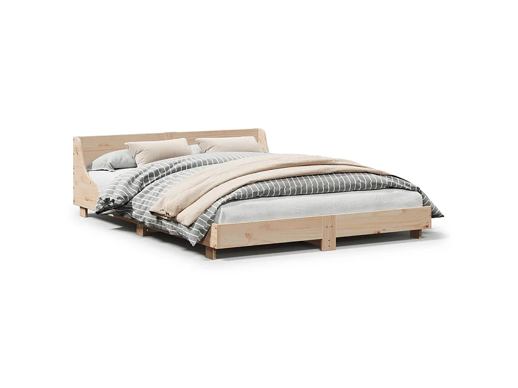 Letto senza Materasso 120x190 cm in Legno Massello di Pino