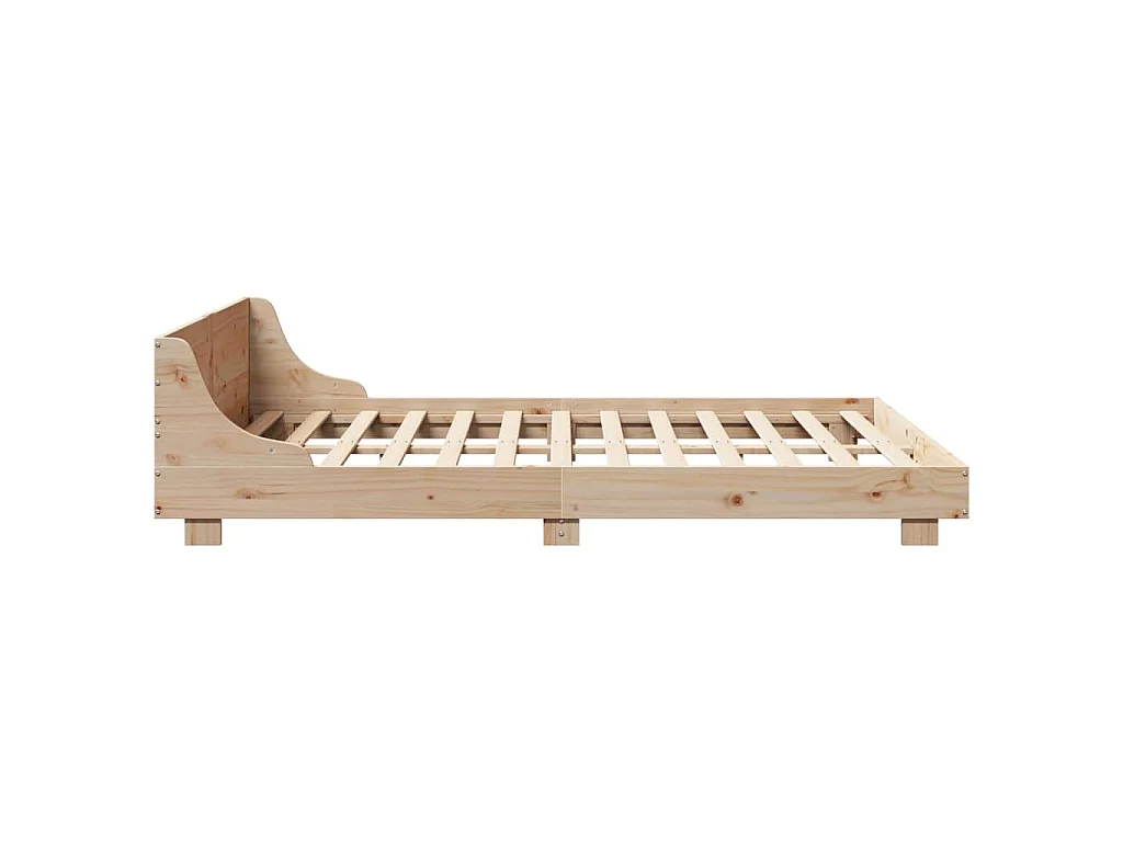 Letto senza Materasso 120x190 cm in Legno Massello di Pino