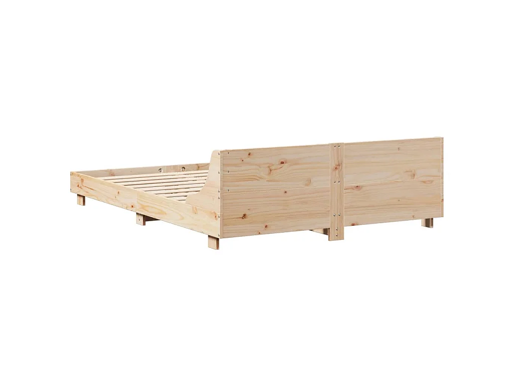 Letto senza Materasso 120x190 cm in Legno Massello di Pino