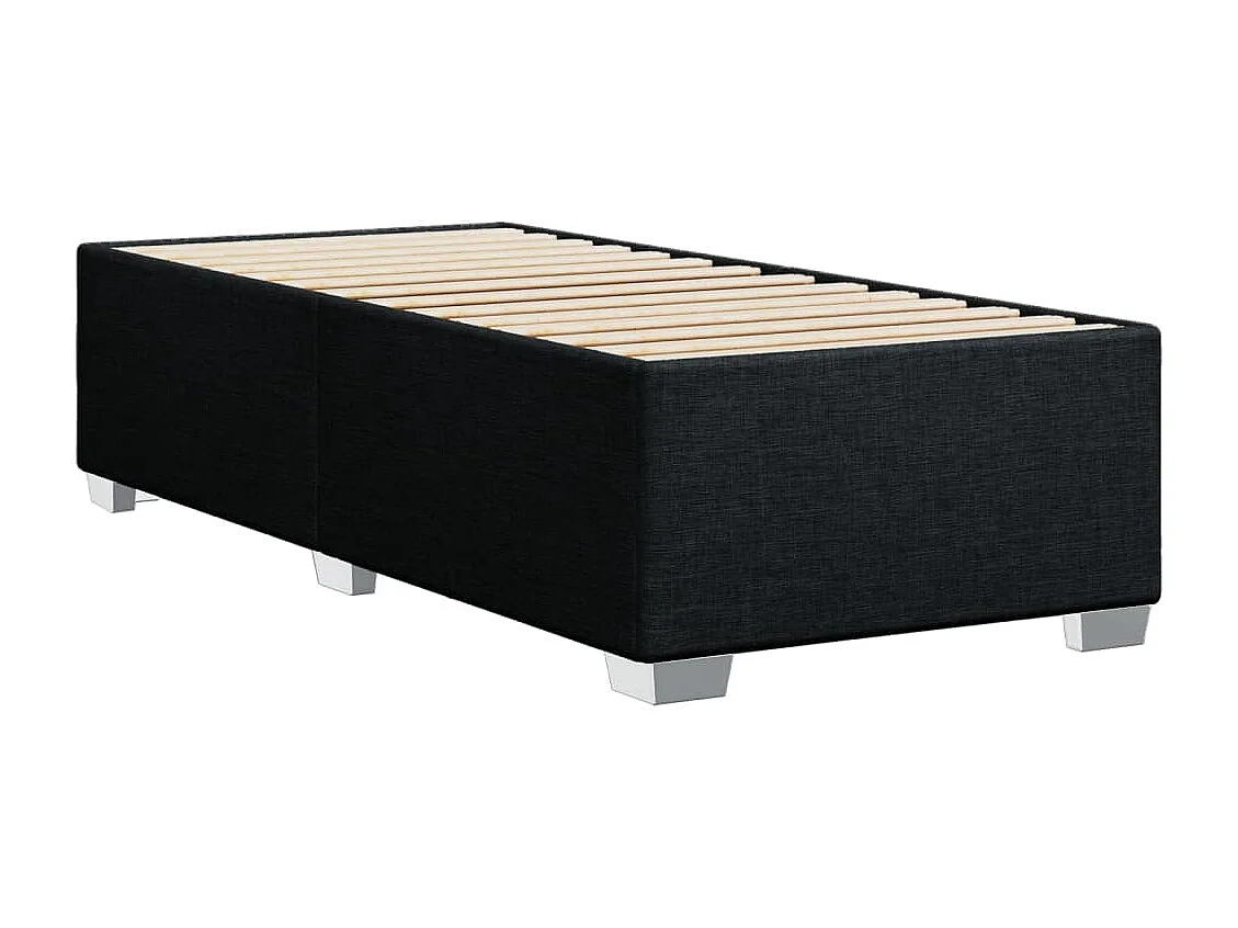 Giroletto senza Materasso Nero 90x200 cm in Tessuto