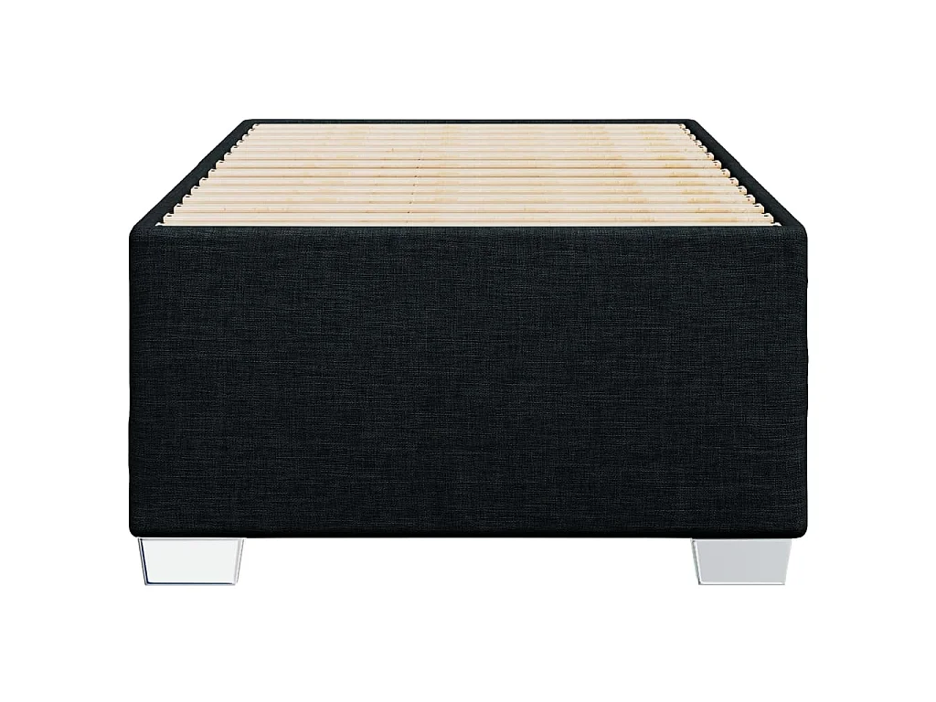 Cadre de lit sans matelas noir 90x200 cm tissu