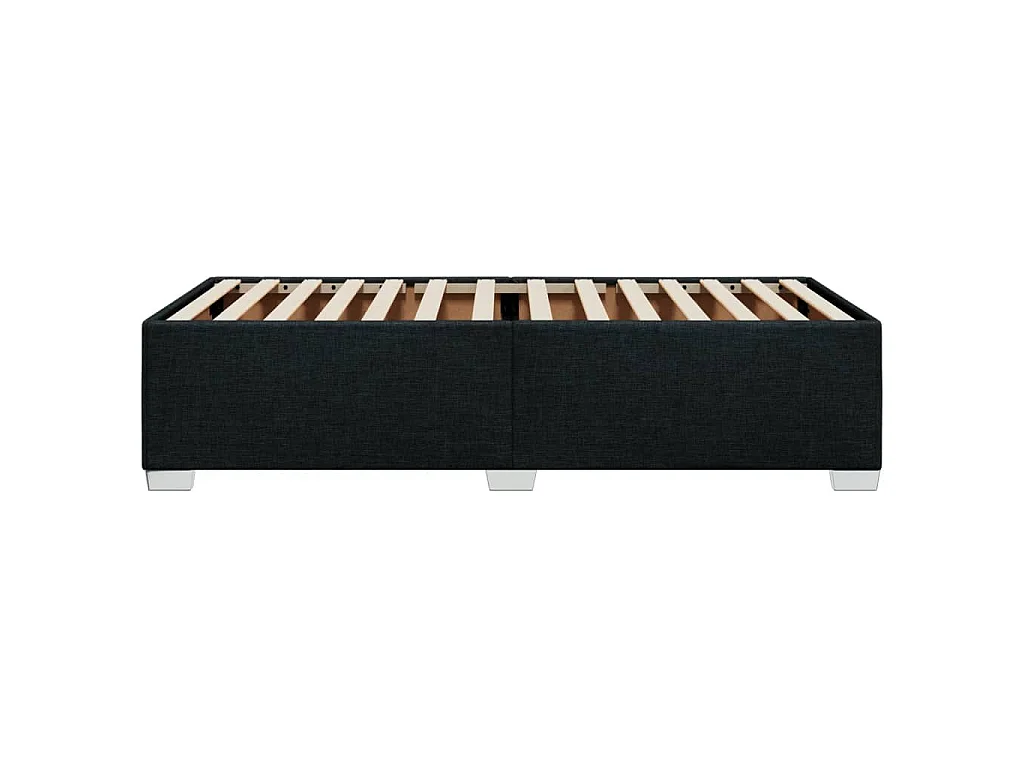 Cadre de lit sans matelas noir 90x200 cm tissu