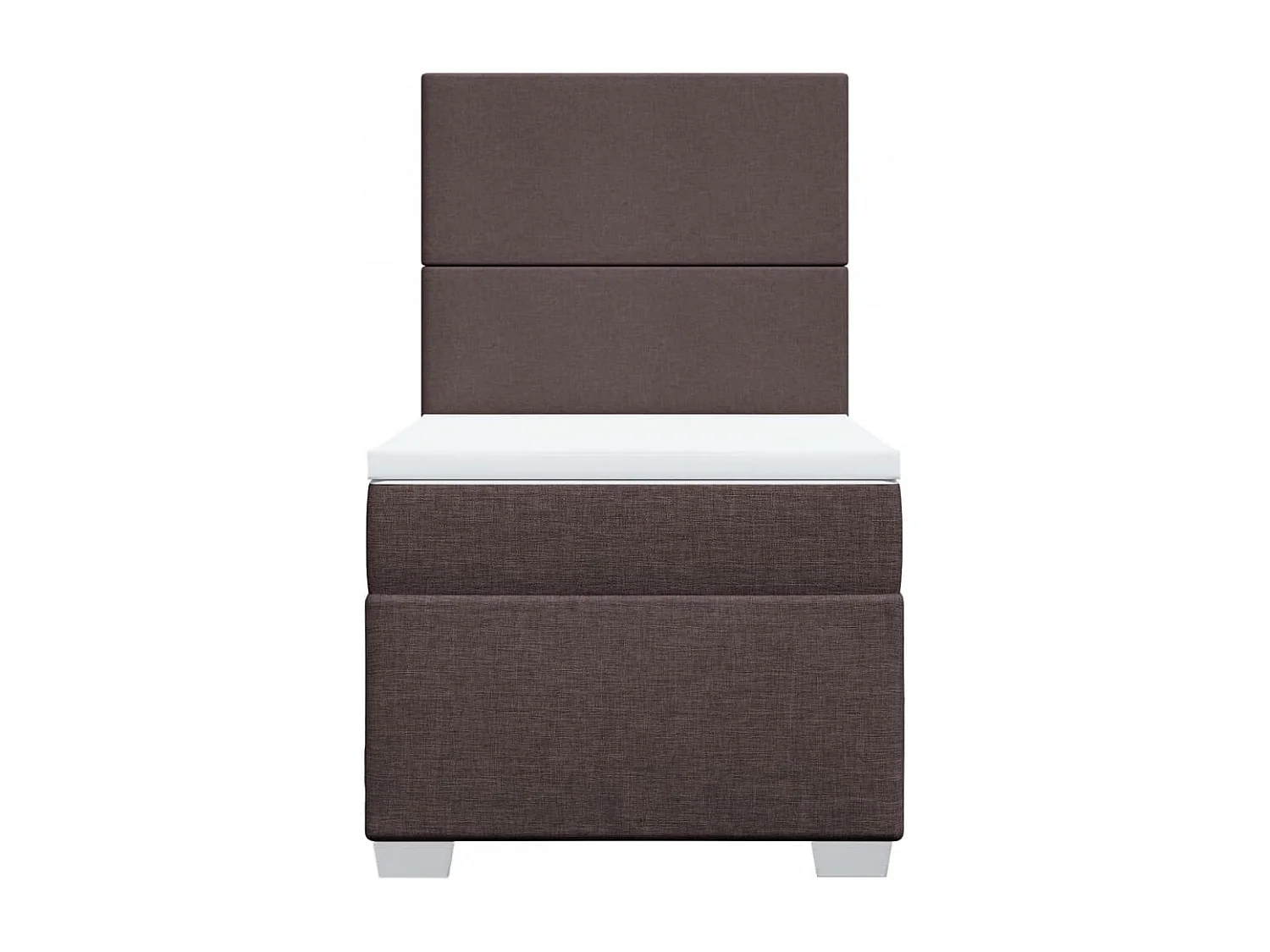 Giroletto a Molle con Materasso Marrone Scuro 100x200cm Tessuto