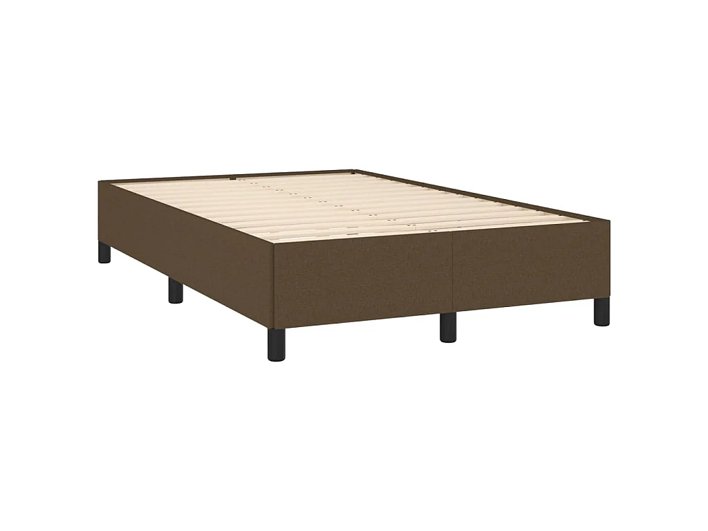 Boxspring met matras stof donkerbruin 120x190 cm