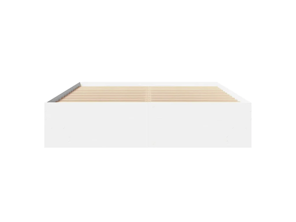 Bettgestell ohne Matratze Weiß 160x200 cm Holzwerkstoff