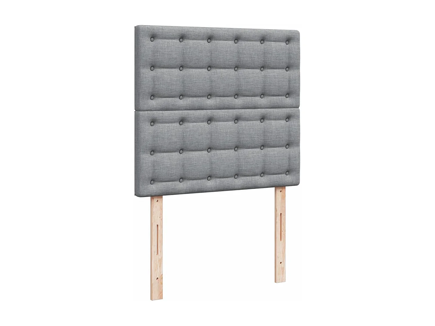 Boxspringbett mit Matratze Hellgrau 90x190 cm Stoff