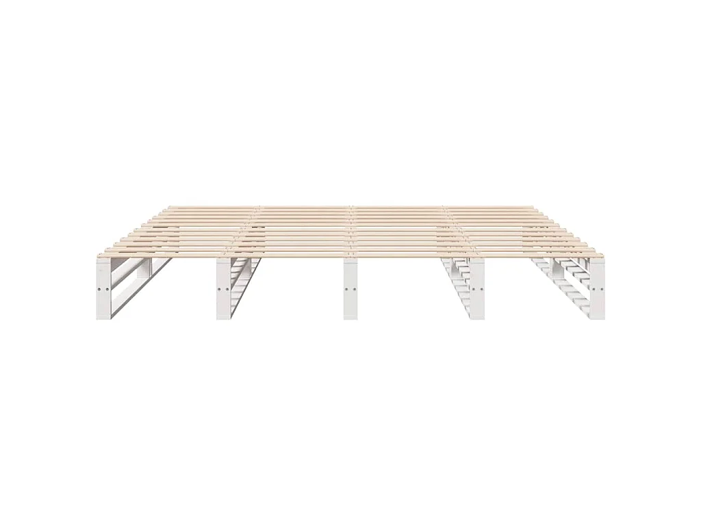 Cama sin colchón madera maciza de pino blanca 180x200 cm