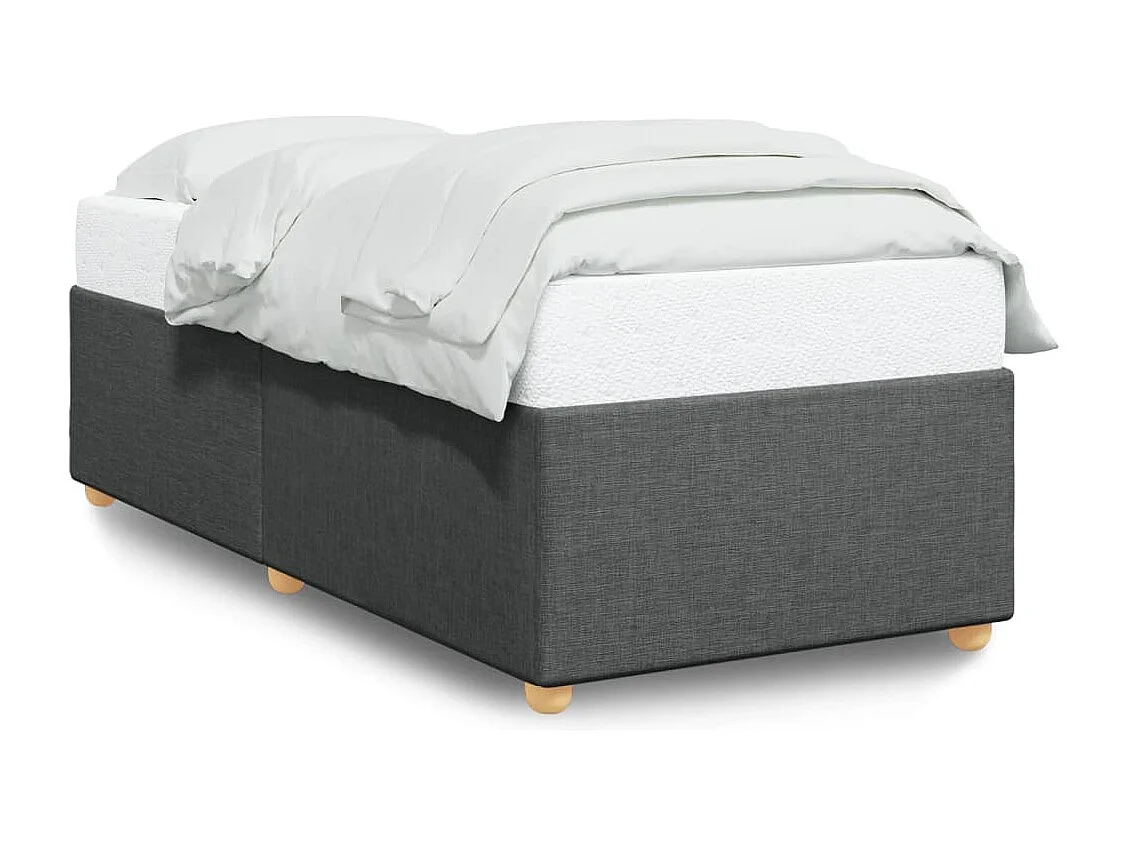 Bettgestell ohne Matratze Dunkelgrau 90x200 cm Stoff