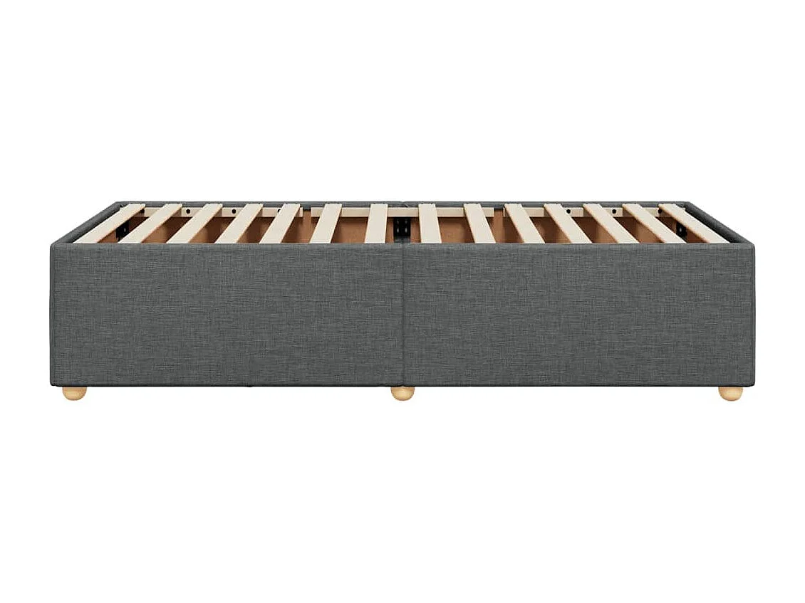 Bettgestell ohne Matratze Dunkelgrau 90x200 cm Stoff