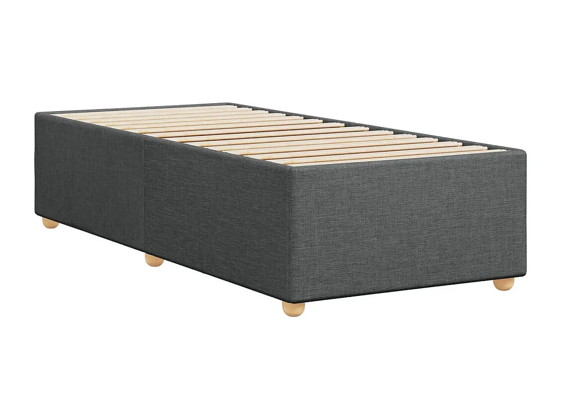 Bettgestell ohne Matratze Dunkelgrau 90x200 cm Stoff