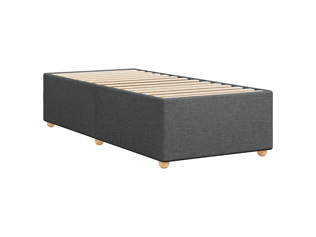 Bedframe zonder matras 90x200 cm stof donkergrijs