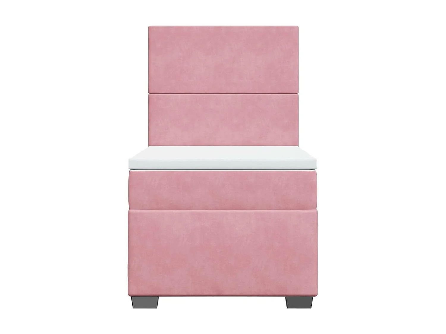 Sommier à lattes de lit avec matelas Rose 100x200 cm Velours