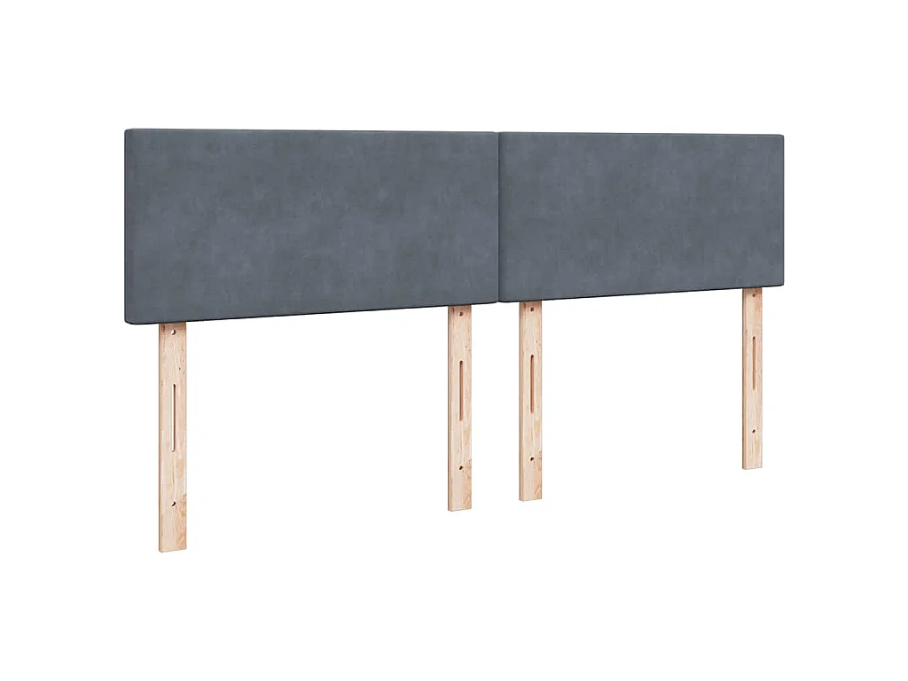 Boxspring met matras fluweel donkergrijs 180x200 cm