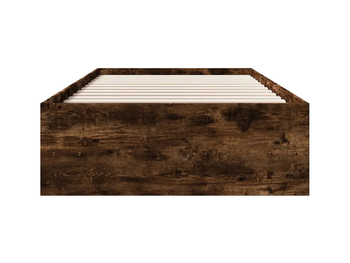 Cadre de lit sans matelas chêne fumé 100x200 cm bois ingénierie
