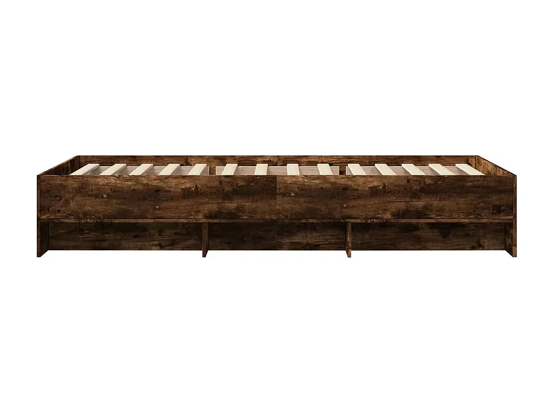 Cadre de lit sans matelas chêne fumé 100x200 cm bois ingénierie