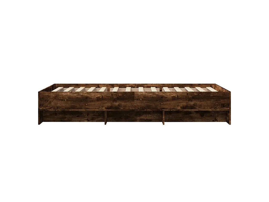Bedframe zonder matras hout gerookt eikenkleurig 100x200 cm