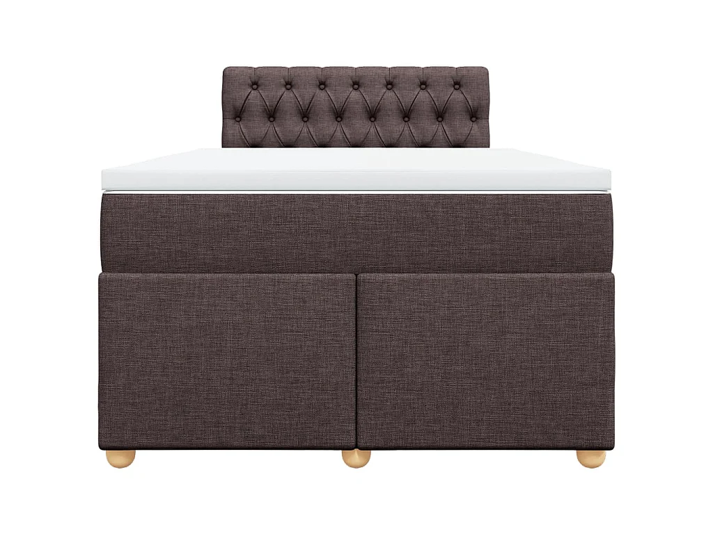 Boxspringbett mit Matratze Dunkelbraun 120x200 cm Stoff