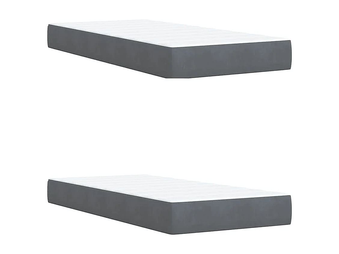 Boxspringbett mit Matratze Dunkelgrau 200x200 cm Samt