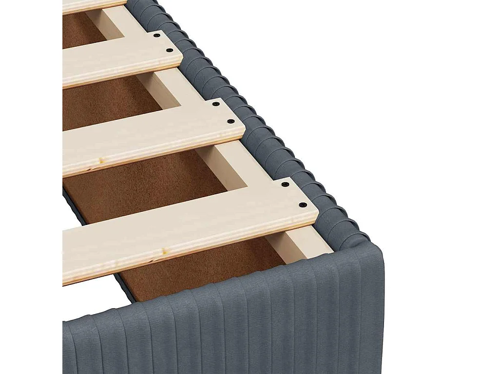 Cama box spring con colchón terciopelo gris oscuro 200x200 cm