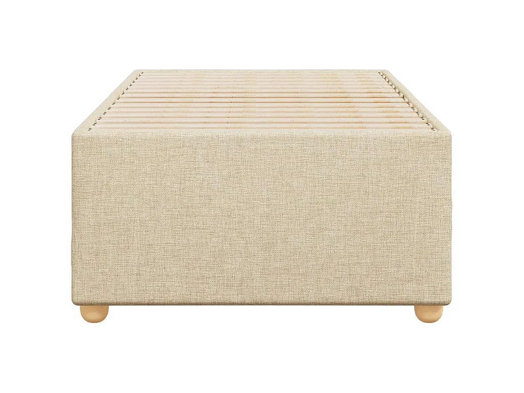 Bedframe zonder matras 100x200 cm stof crèmekleurig