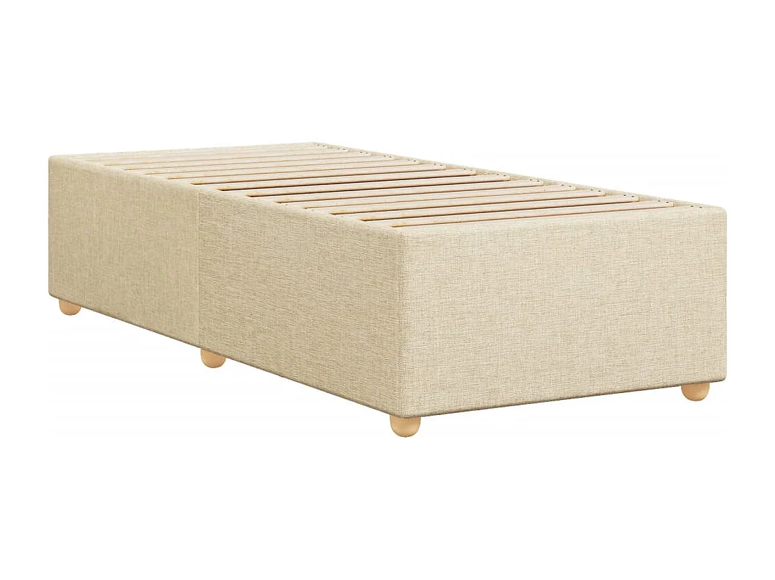 Bedframe zonder matras 100x200 cm stof crèmekleurig