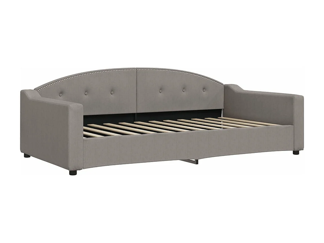 Sofá-cama c/ gavetão/gavetas 100x200cm tecido cinza-acastanhado