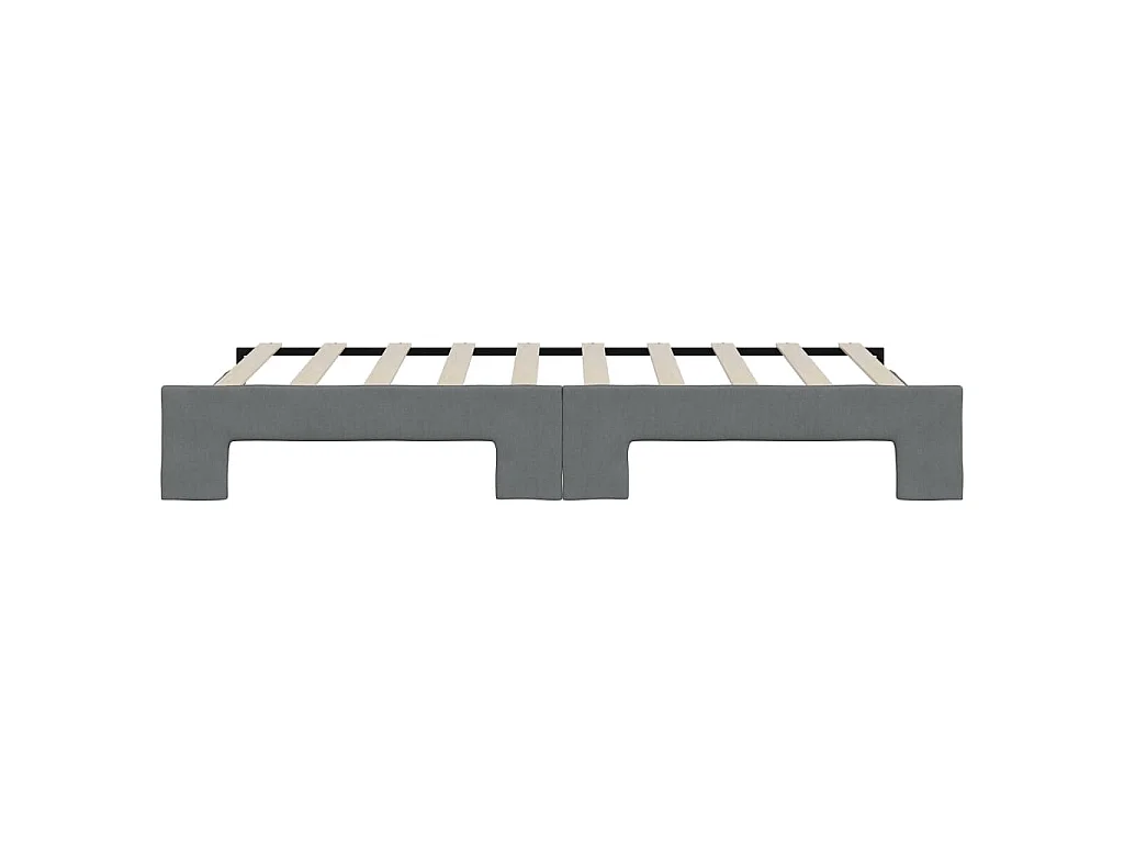 Sofá-cama com gavetão 90x190 cm tecido cinzento-escuro