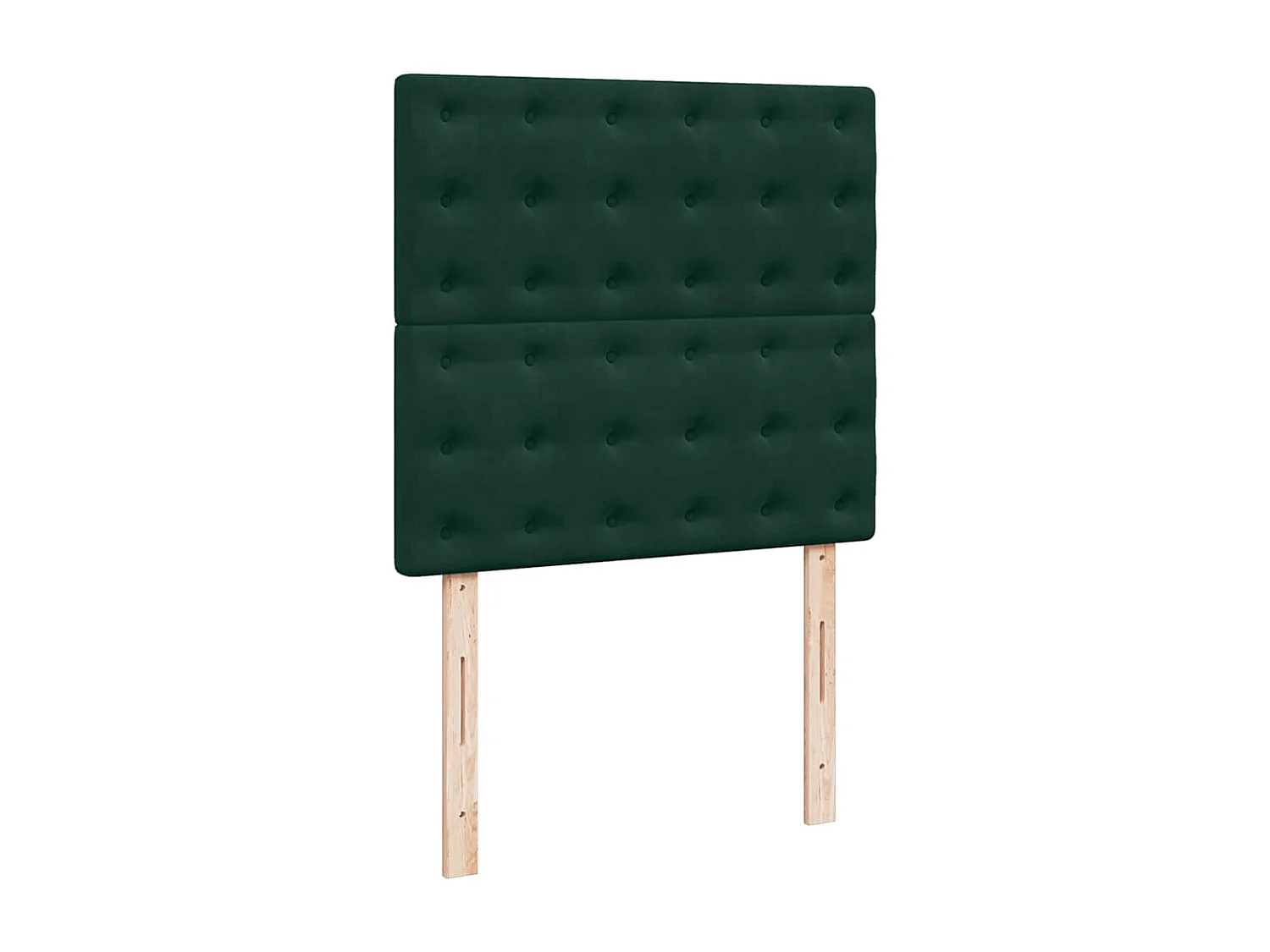 Cama box spring con colchón terciopelo verde oscuro 80x200 cm