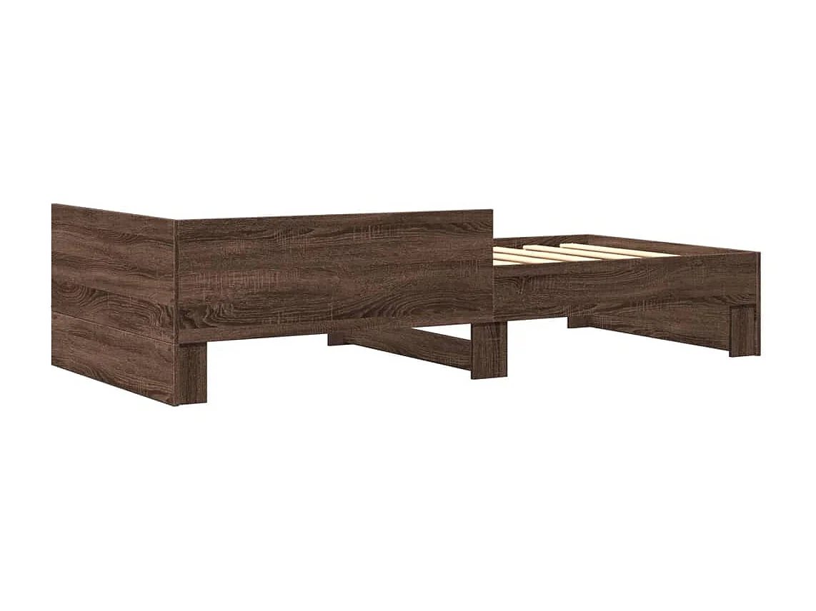 Giroletto senza Materasso Rovere Marrone 90x200cm in Truciolato
