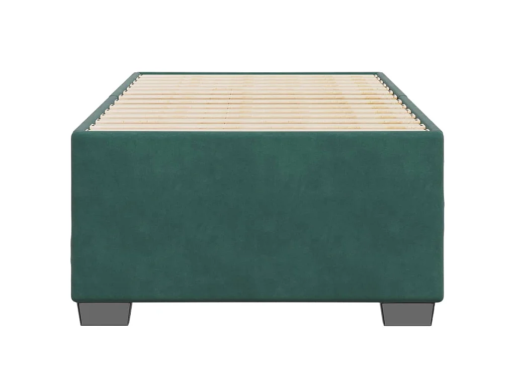 Giroletto senza Materasso Verde Scuro 90x190 cm in Velluto