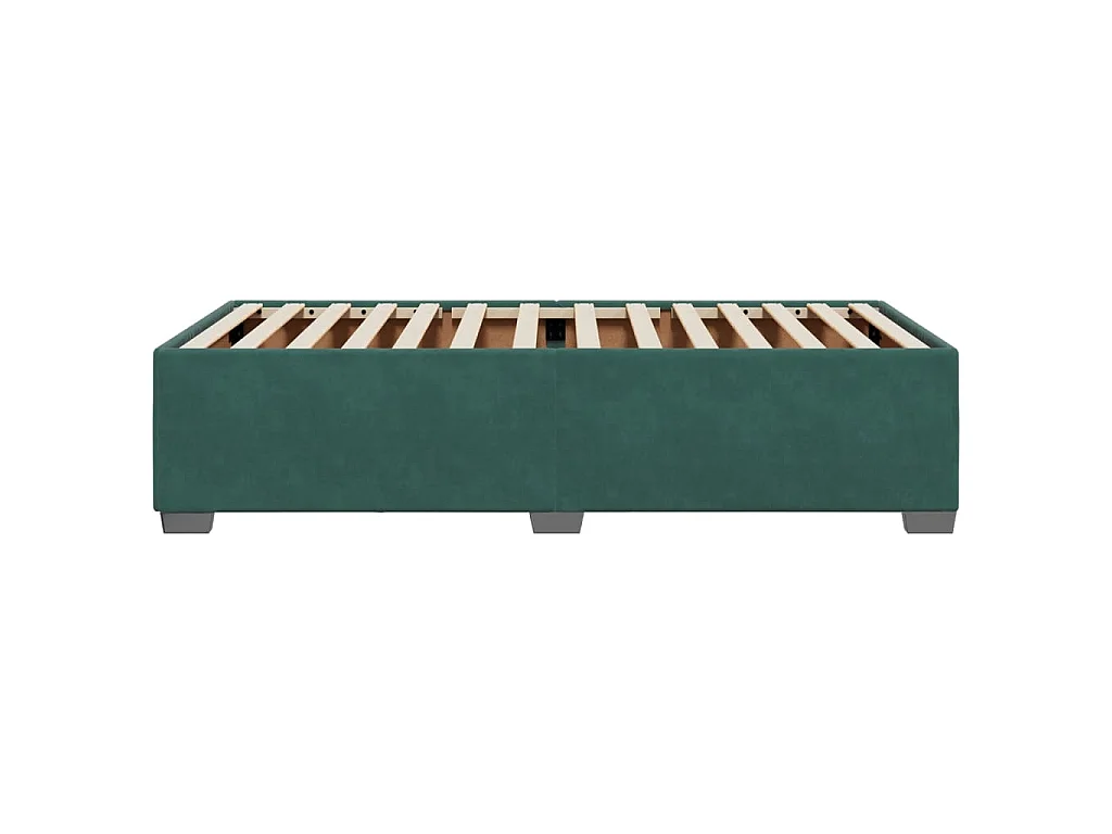 Giroletto senza Materasso Verde Scuro 90x190 cm in Velluto