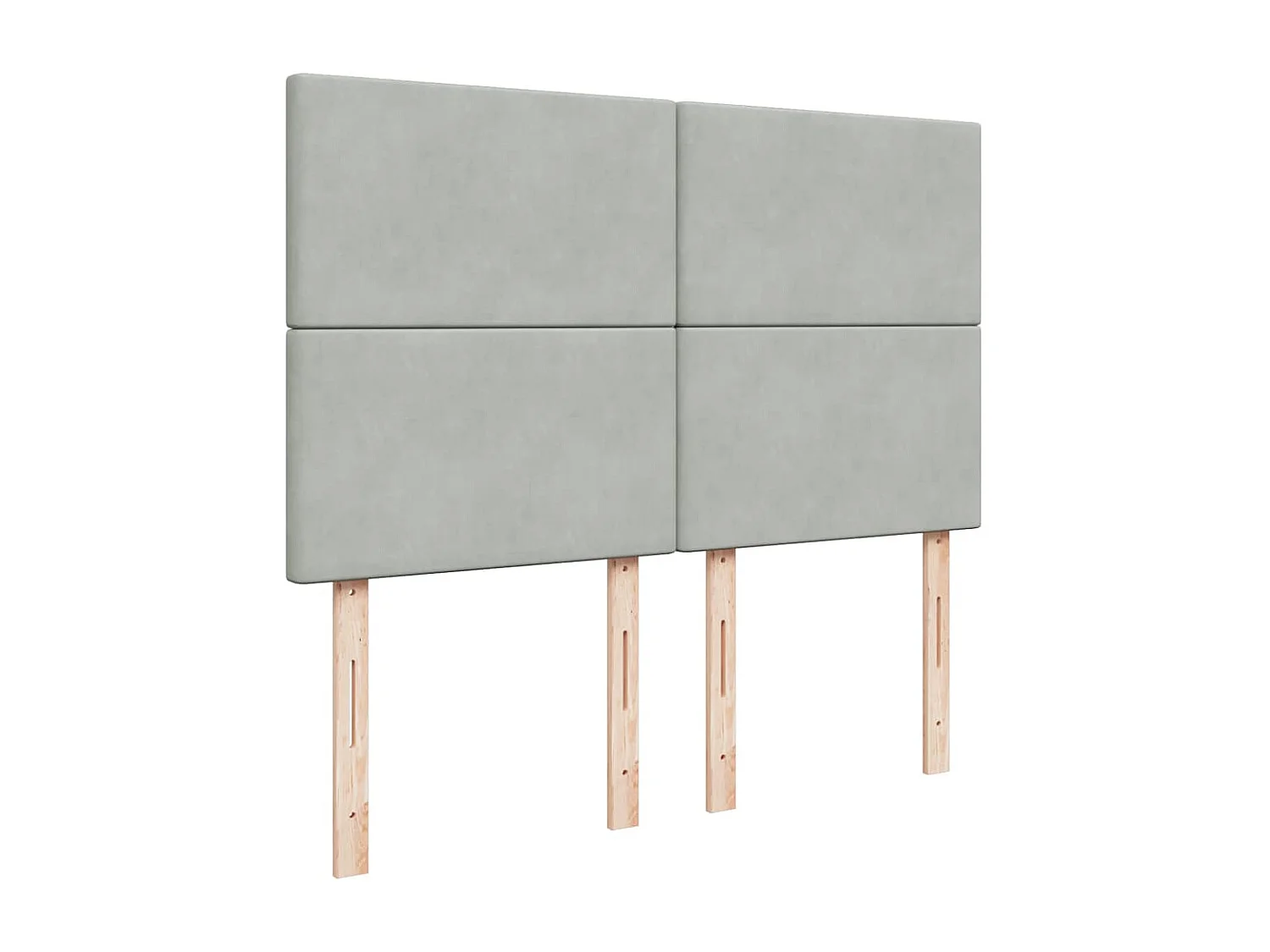 Giroletto a Molle con Materasso Grigio Chiaro 140x200cm Velluto