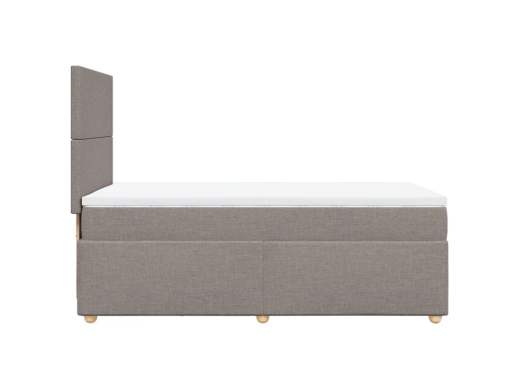 Sommier à lattes de lit avec matelas Taupe 80x200 cm Tissu
