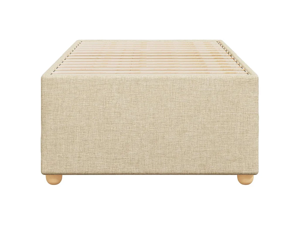 Cadre de lit sans matelas crème 90x190 cm tissu